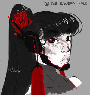 Rough Sketch, Black &amp; White + Accent Color