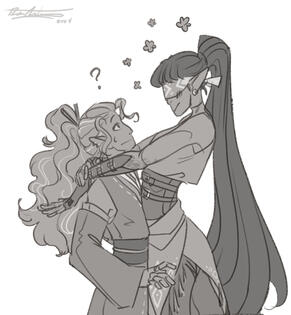 Halfbody x2, Black & White