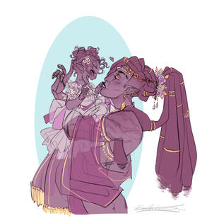 Halfbody x1, Fullbody x1 Black & White + Accent Color